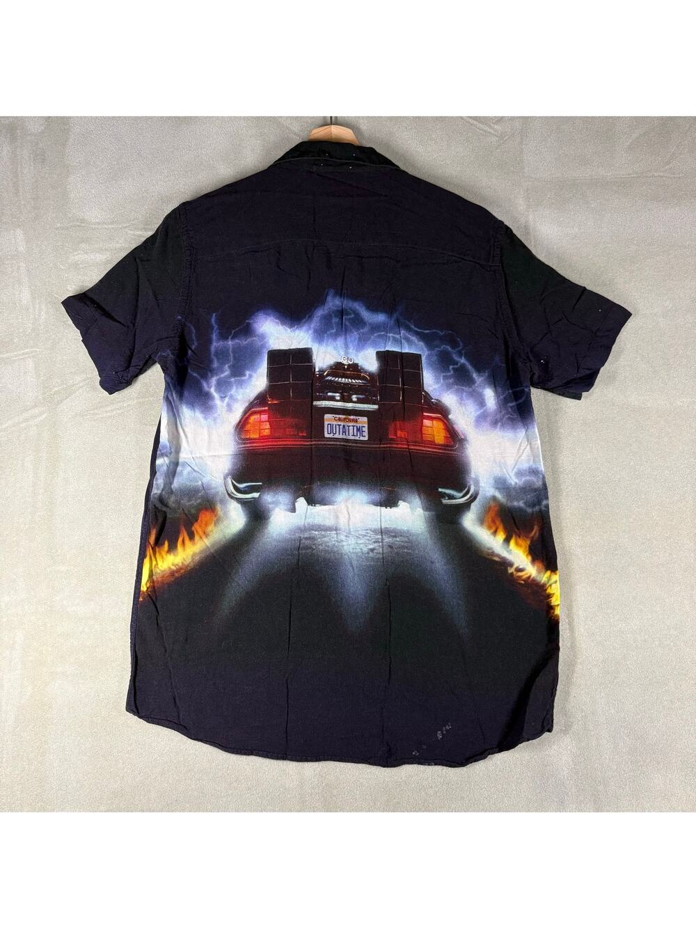 Criminal Damage Back To The Future Shirt Mens‎ Small Delorean Button Up Graphic